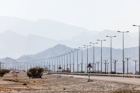 Road in the Hajar mountains, Sultanate of Oman, Middle East