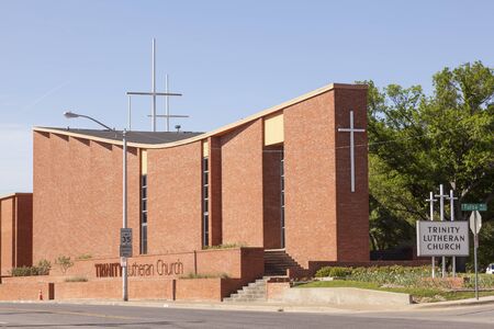 FORT WORTH, TX, USA - APR 6: The Trinity Lutheran Church in Fort Worth. April 6, 2016 in Fort Worth, Texas, USAのeditorial素材