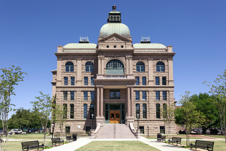 FORT WORTH, USA - APR 6: Historic Tarrant County Courthouse from 1895. April 6, 2016 in Fort Worth,...