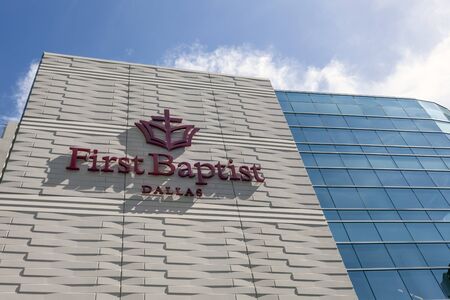 DALLAS, USA - APR 7: The First Baptist Church building in Dallas downtown. April 7, 2016 in Dallas,...