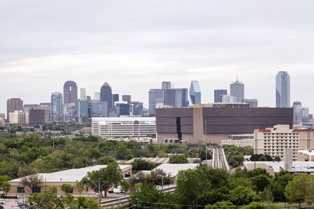 View of the Dallas downtown district. Texas, United Statesのeditorial素材