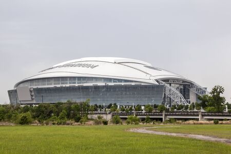 ARLINGTON, USA - APR 9: Exterior view of the AT&T Stadium, formerly known as Cowboys Stadium in Dallas. April 9, 2016 in Arlington, Texas, United Statesのeditorial素材