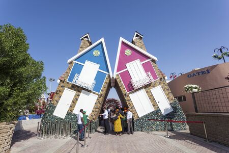 DUBAI, UAE - NOV 27, 2016: Entrance to the Miracle Garden in Dubai. United Arab Emirates, Middle Eastのeditorial素材