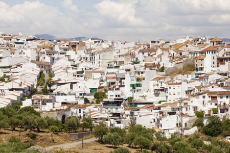Typical whitewashed andalusian village Alora. Province of Malaga, Spainの写真素材
