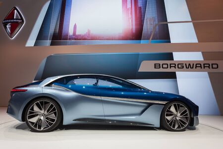 Frankfurt, Germany - Sep 20, 2017: The Borgward Isabella Cocept Car presentation at the Frankfurt...