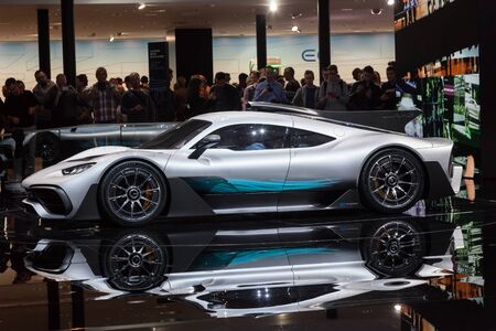 Frankfurt, Germany - Sep 20, 2017: Mercedes AMG Project ONE Concept at the Frankfurt International Motorshow 2017のeditorial素材