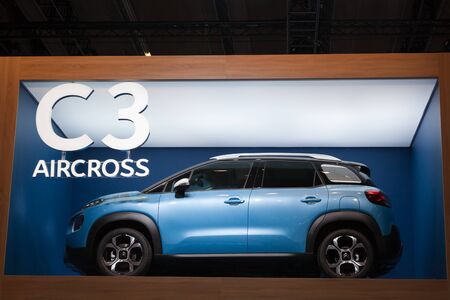 Frankfurt, Germany - Sep 20, 2017: New Citroen C3 Aircross SUV at the Frankfurt International...
