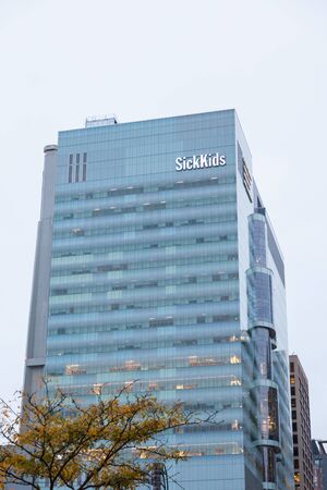 Toronto, Canada - Oct 12, 2017: SickKids childrens hospital building in the city of Toronto....