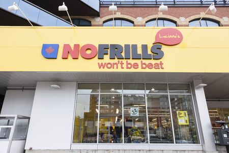 Toronto, Canada - Oct 13, 2017: No Frills grocery store in the city of Toronto. Province of Ontario, Canadaのeditorial素材