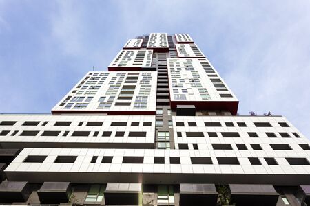 Contemporary residential highrise building in the city 