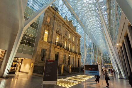 Toronto, Canada - Oct 21, 2017: Interior of the Brookfield Place in Toronto. Brookfield Place is an office and shopping complex downtown in Toronto, Canadaのeditorial素材