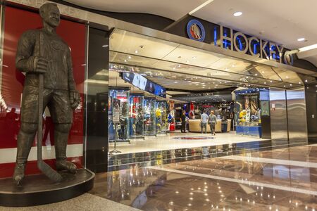 Toronto, Canada - Oct 20, 2017: The hockey hall of fame in Toronto. The hall of fame is dedicated to...