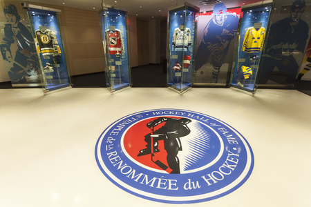 Toronto, Canada - Oct 20, 2017: The hockey hall of fame in Toronto. The hall of fame is dedicated to the history of ice hockey.のeditorial素材