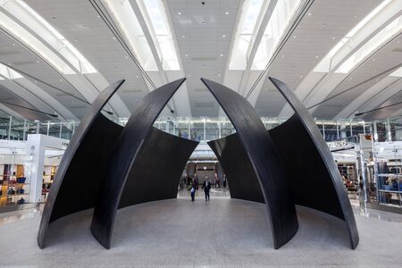 Toronto, Canada - Oct 22, 2017: Contemporary architecture inside of the Toronto Pearson International Airportのeditorial素材