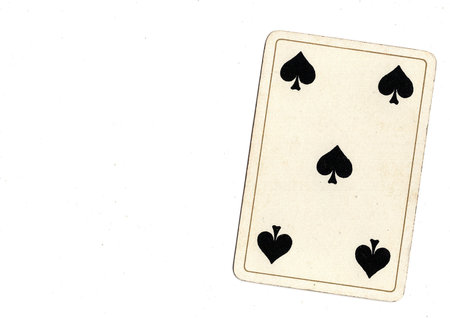 playing cards isolated on a white background with copy space for your text