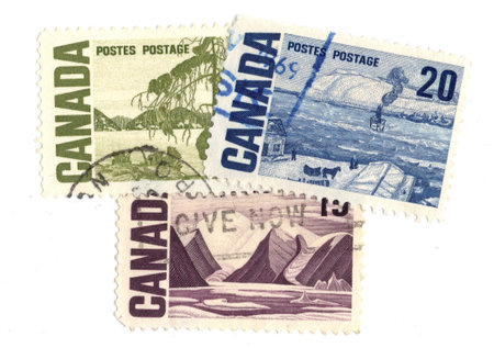 USSR - CIRCA 1960s: A set of old postage stamps from the USSR.の写真素材