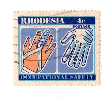 A vintage postage stamp from Rhodesia.