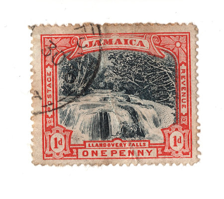 A vintage postage stamp from Jamaica.の写真素材
