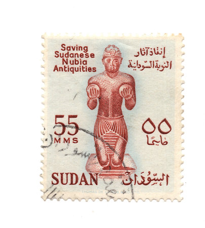 A vintage postage stamp from Sudan isolated on a white background.の写真素材