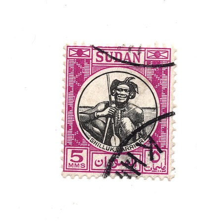 A vintage postage stamp from Sudan isolated on a white background.の写真素材