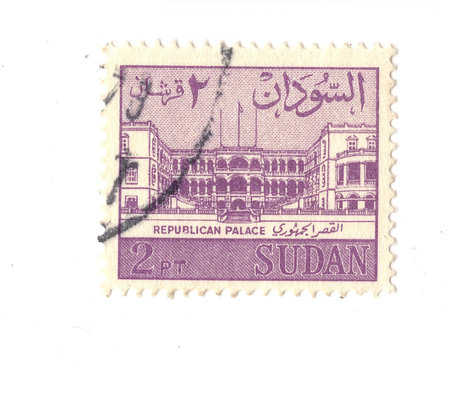 A vintage postage stamp from Sudan isolated on a white background.の写真素材