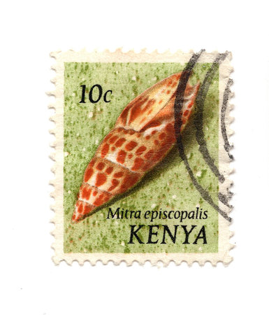 A vintage postage stamp from Kenya isolated on a white background.の写真素材
