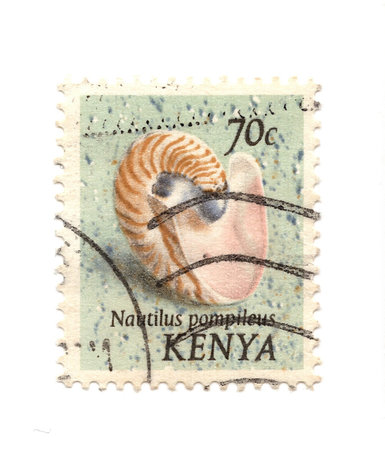A vintage postage stamp from Kenya isolated on a white background.の写真素材