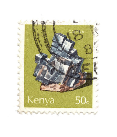 A vintage postage stamp from Kenya isolated on a white background.の写真素材