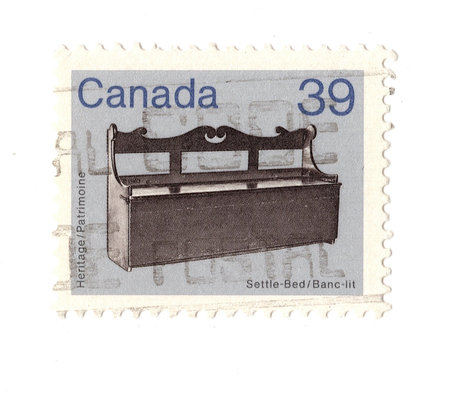 A vintage postage stamp from Canada isolated on a white background.の写真素材