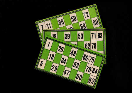 Content from the vintage game of Lotto or Bingo.