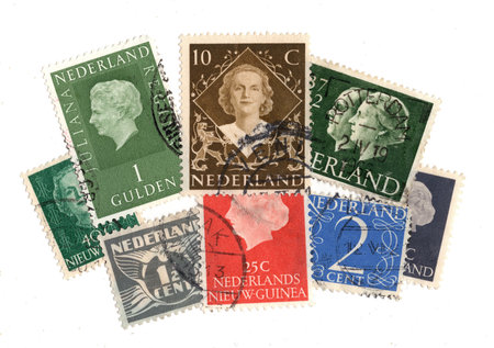 Vintage postage stamps from isolated on a white background.の写真素材