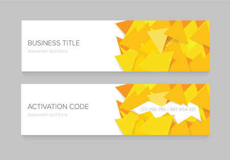 Banner with yellow stripesのイラスト素材