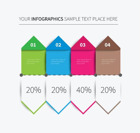 arrow backgrounds elements for business presentationのイラスト素材