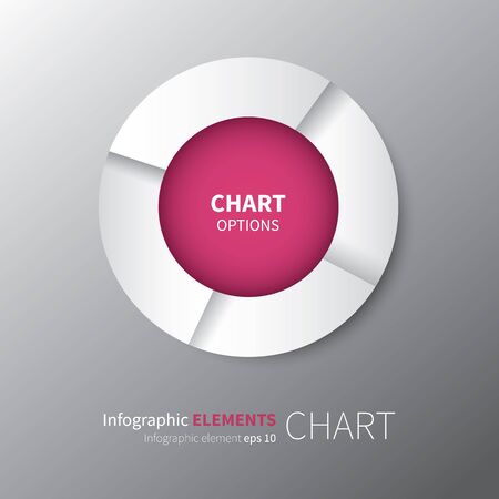 infograph in circle form for values and textのイラスト素材