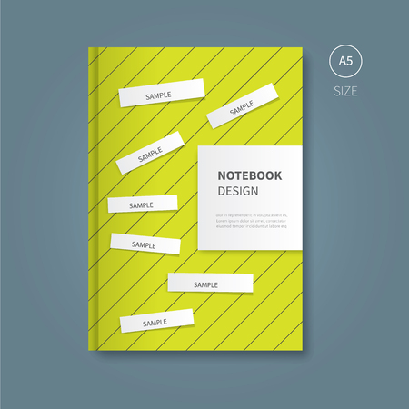 trendy scrapbook or book cover layout backgroundのイラスト素材