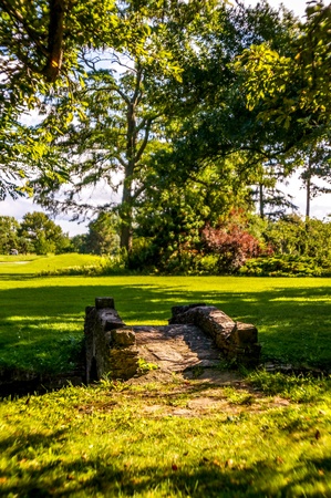 Stoe bridge on a summery dayの写真素材