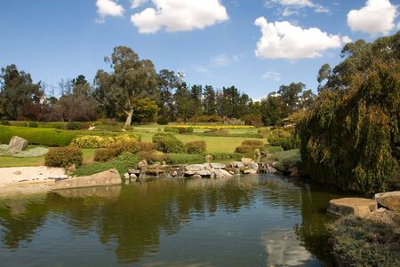 A scene from the Cowra Japanese Garden, situated in the Central West of New South Wales, Australiaの写真素材