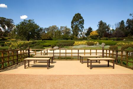A scene from the Cowra Japanese Garden, situated in the Central West of New South Wales, Australiaの写真素材