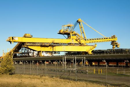 A coal loader in Newcastle Harbour, New South Wales, Australia
