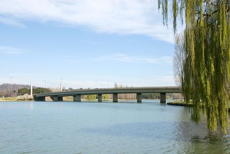 Commonwealth Bridge, Commonwealth Avenue, Canberra, Australian Capital Territory, Australiaの写真素材
