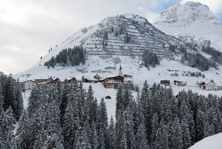 The picturesque village of Warth, in Austriaの写真素材