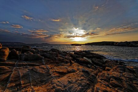 Sunset in Punta di Spano, Balagne Corsicaの写真素材