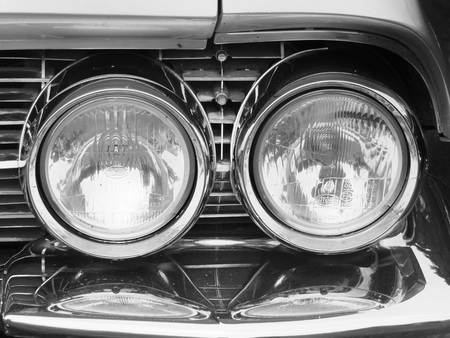 Headlight on a 1950s Cadillac at Hebden Bridge Vintage Weekend 2016のeditorial素材