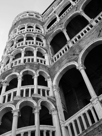 venice Scala Contarini del Bovolo palazzo with spiral staircaseのeditorial素材