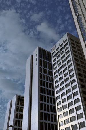 leeds, west yorkshire, United Kingdom: 18 september 2020: tall modern buildings on merrion way in...