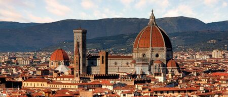 Nice view in the city of Florence in Italyの写真素材