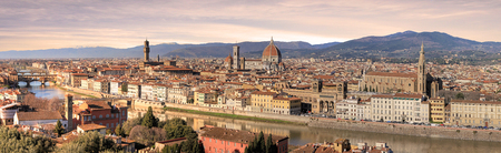 Nice view in the city of Florence in Italyの写真素材