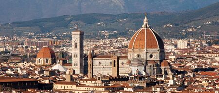 Nice view in the city of Florence in Italyの写真素材