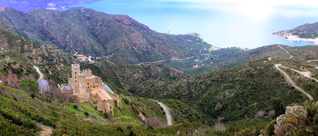 View of the Monastery of Sant Pere de Rodes in Catalonia - Spainの写真素材
