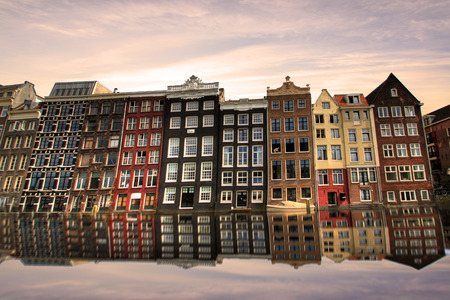 Nice view in the center of Amsterdam in Netherlandsのeditorial素材